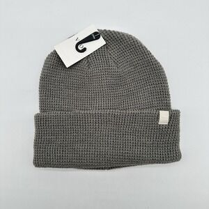 VUORI Alpine Waffle Knit Beanie Shiitake Grey V864 Winter Hat NEW W/‎ TAGS Cap